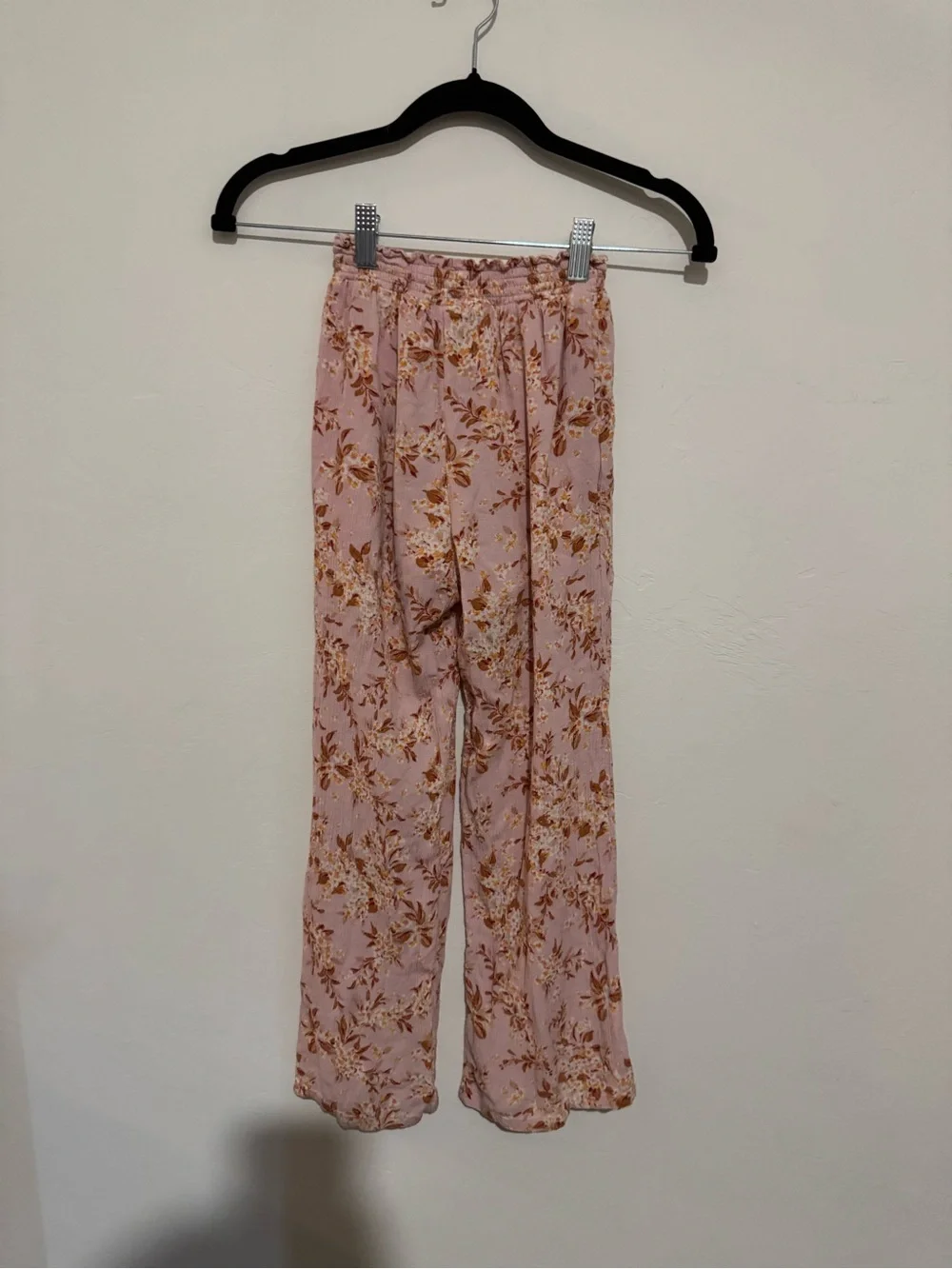 CHELSEA & VIOLET Girls Floral 2-Piece Set Smocked Top & Wide Leg Pants Size S